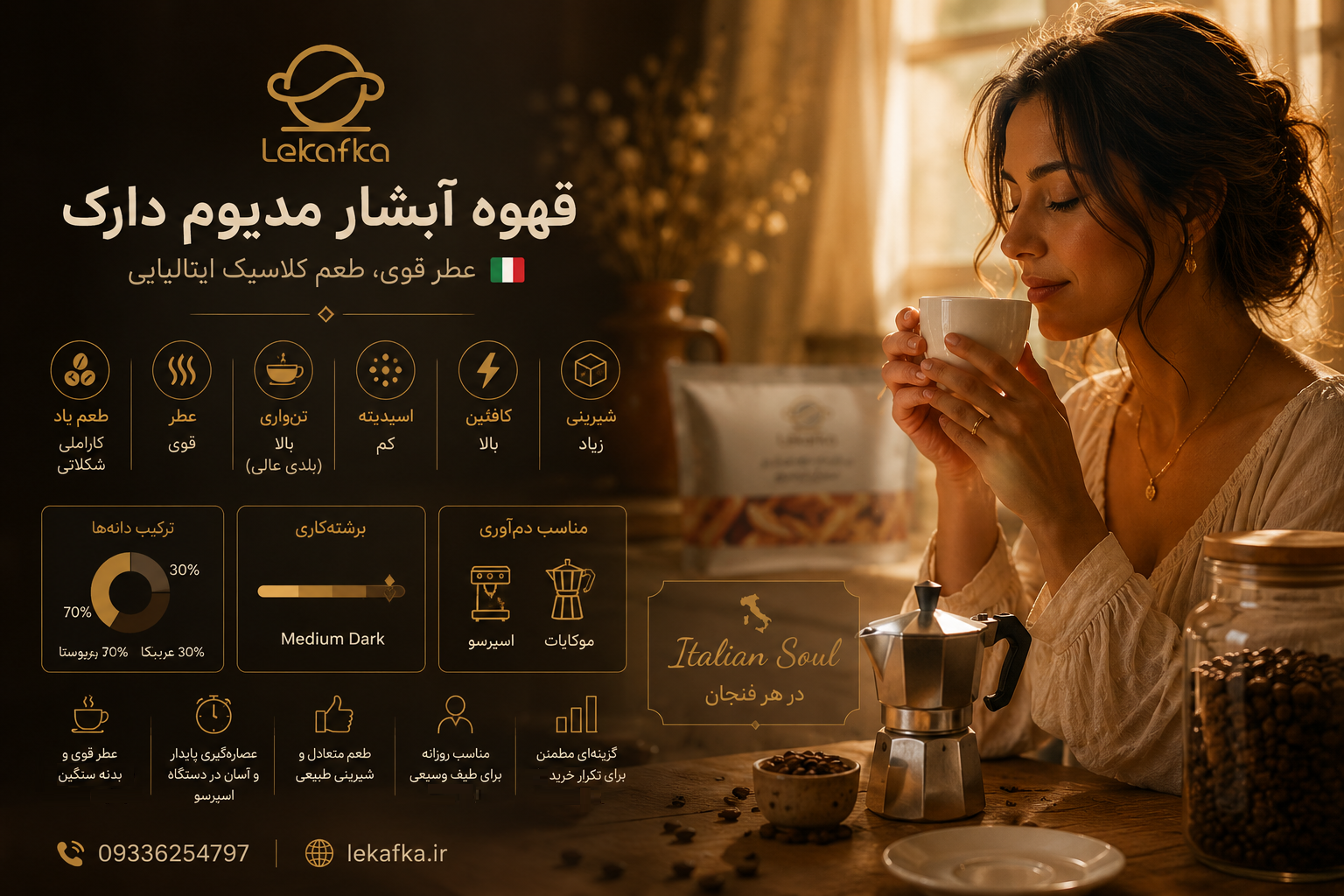 آبشار مدیوم دارک|یک تجربه خوش‌عطر